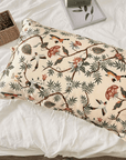 Pure Silk Pillowcase with Blooming Golden Lily Patterns - Lian