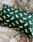 Toddlers  Pillowcase Mulberry Pillow Chic Kitty Green Silk Pillow for Kid's Birthday Gift Available with Two Size for Adults and Kids - Lian