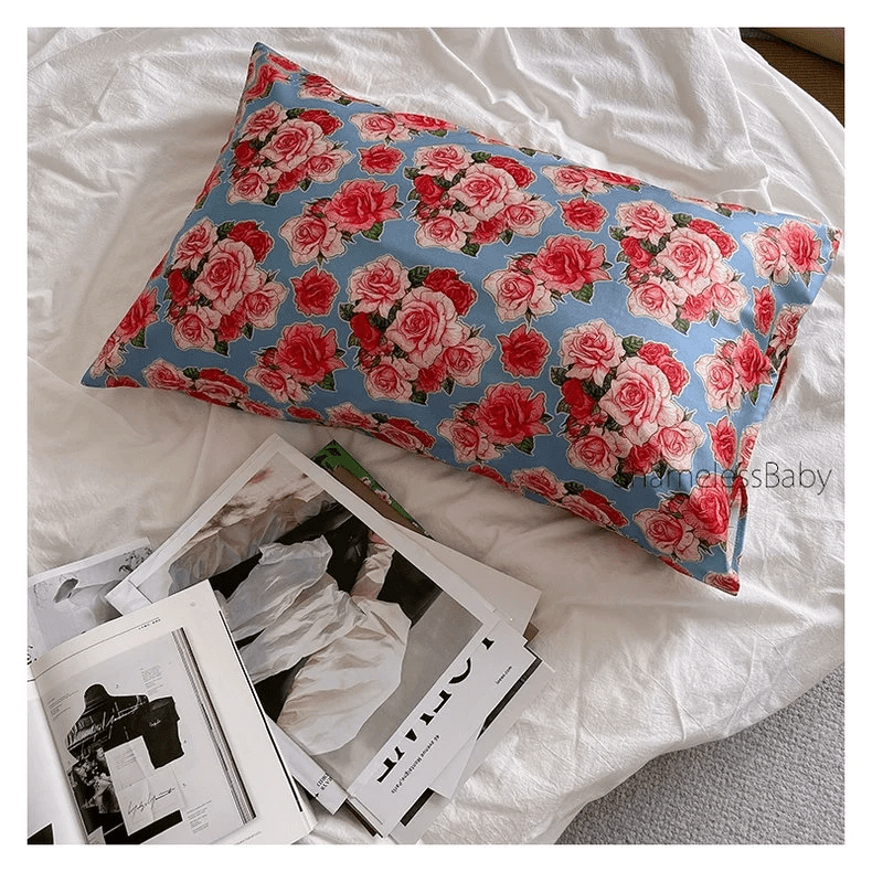 Blooming Rose Mulberry Silk Pillowcase - Luxurious Floral Silk Bedding for Enhanced Beauty Sleep - Lian