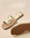 Oriental Floral Embroidered Slippers - Trendy Indoor Shoes - Lian