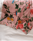 100% Mulberry Silk Pillowcase with Vintage Style Floral Design - Lian