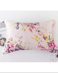 Botanical Silk Pillowcase - Pink Floral Design Pillow Cases - Lian