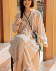 Sustainable Bamboo Cotton Robe for Women – All-Season Long Sleeve Lounge Dress - Lian