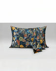 Oriental Garden Silk Pillowcase – Luxurious Blue Floral Design - Lian