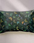 100% Silk Pillowcase with Vintage- White Butterfly Design