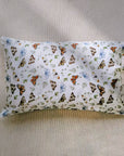 100% Silk Pillowcase with Vintage- White Butterfly Design