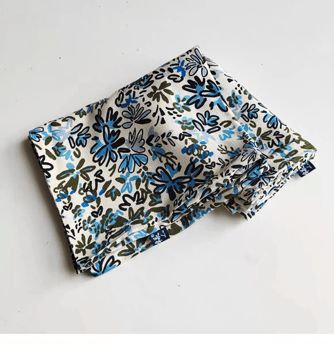 Luxury Silk Pillowcase - Jacquard Print Silk Pillowcase-Woodland Blue Floral Pattern Bedding - 30 Momme Pure Mulberry Silk-Doodle Pillowcase - Lian