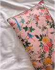 100% Mulberry Silk Pillowcase with Vintage Style Floral Design - Lian