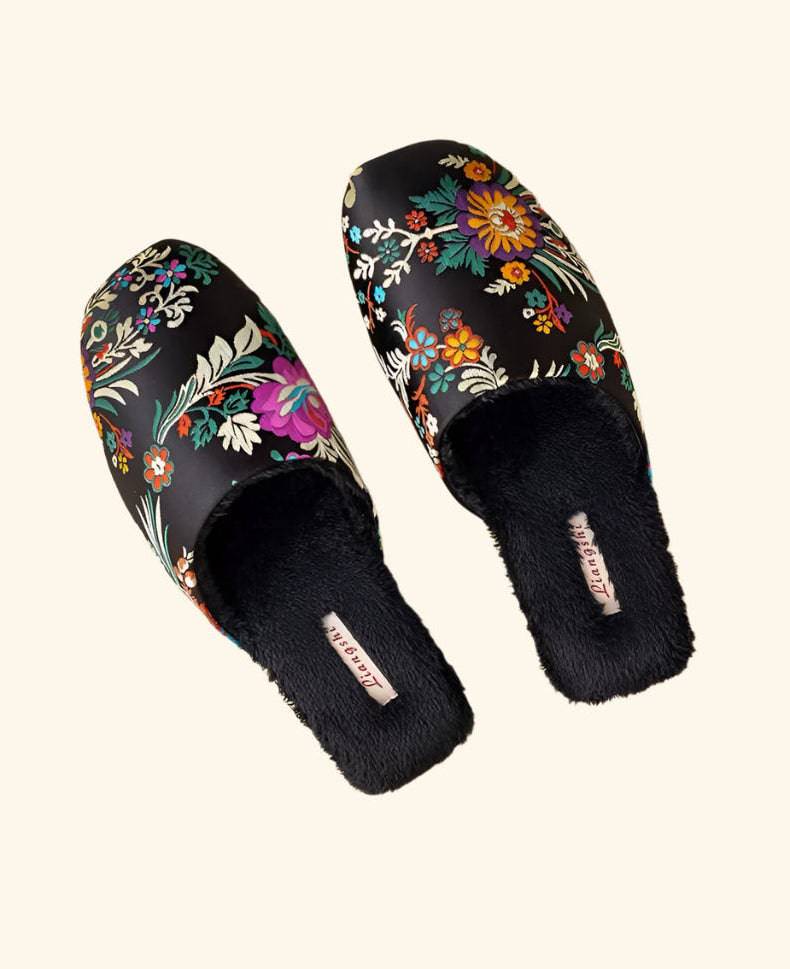 chinese silk embroidery slippers