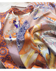 Mulberry Silk Scarf – Silk Road Map - A Journey Through History - Lian