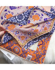 Mulberry Silk Scarf – Silk Road Map - A Journey Through History - Lian