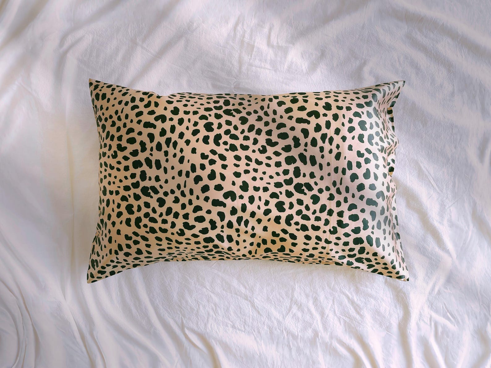 100% Mulberry Silk Pillowcase Gift Set -  Leopard Dot Design